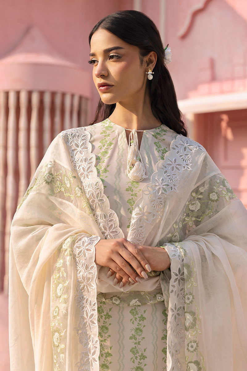 GREEN TRELLIS-3PC PRINTED LAWN SUIT | Cross Stitch