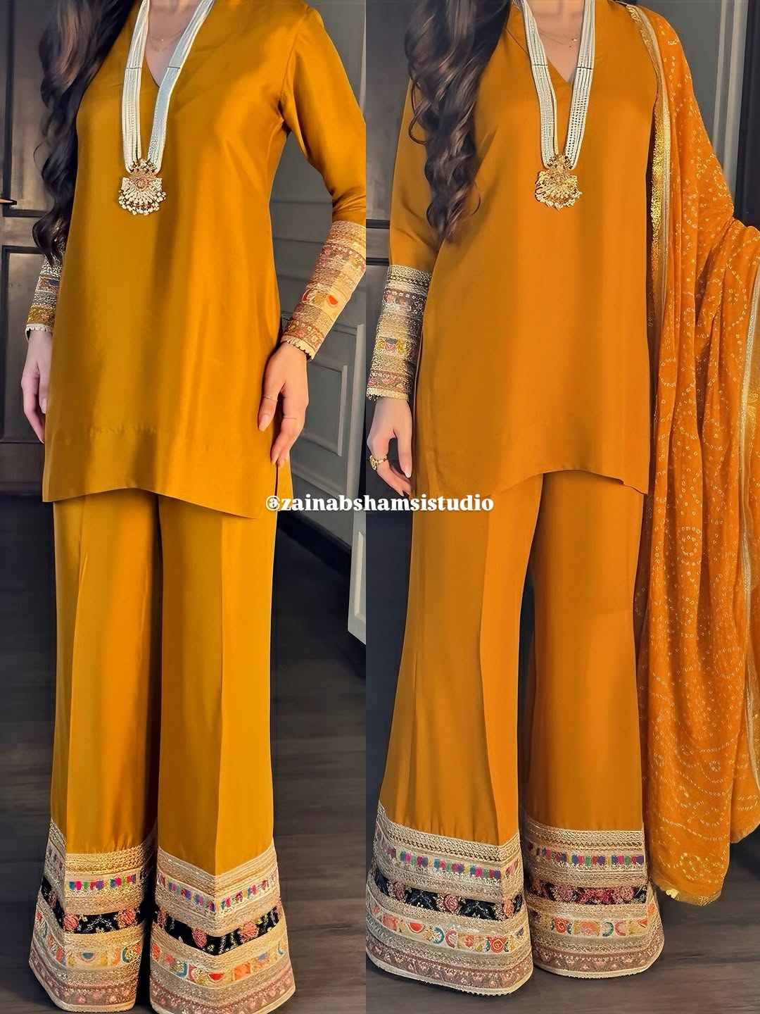 The Nooré Set in Yellow| Zainab Shamsi Studio