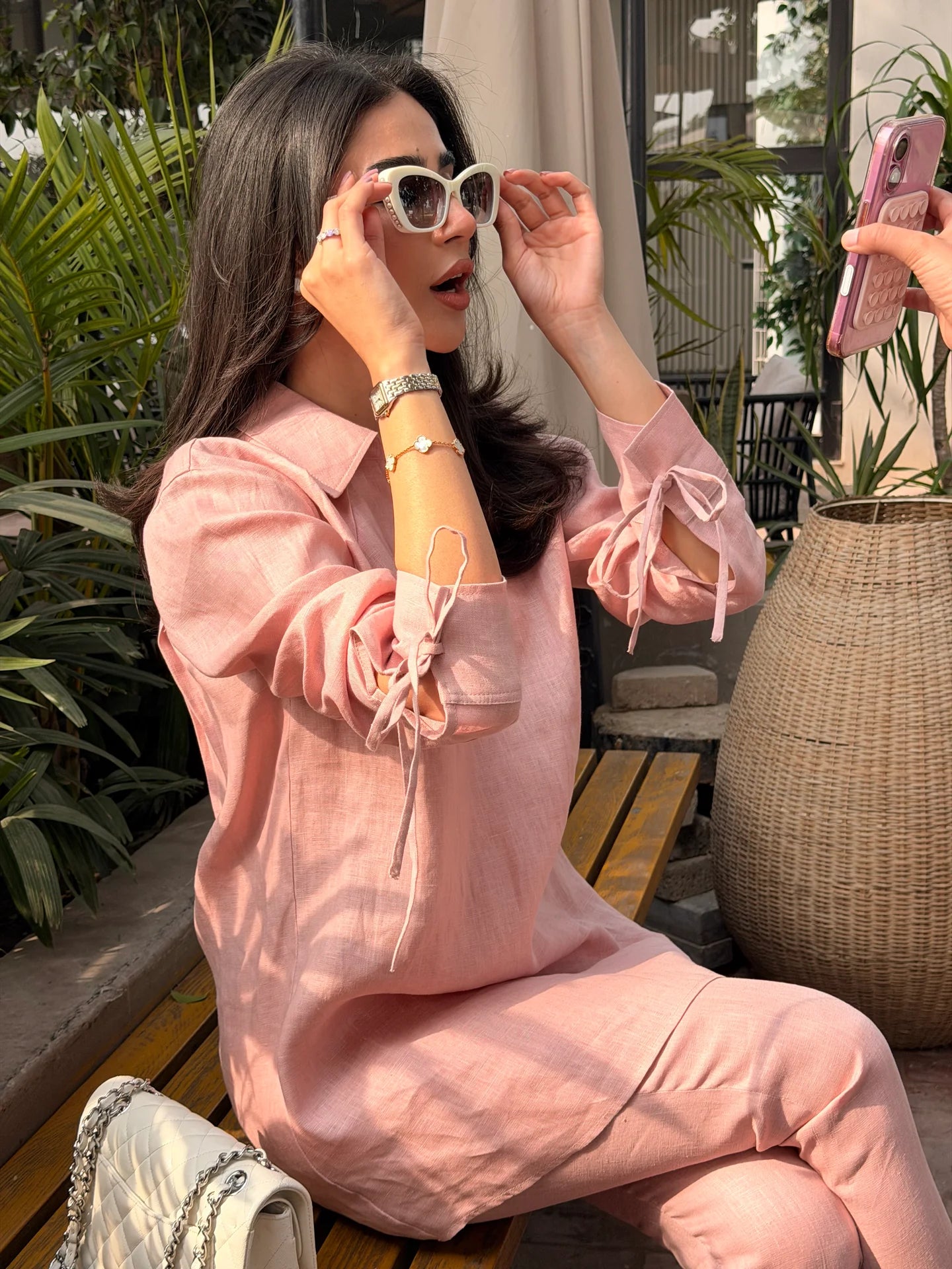 Light Pink Bow Set | Sak Atelier