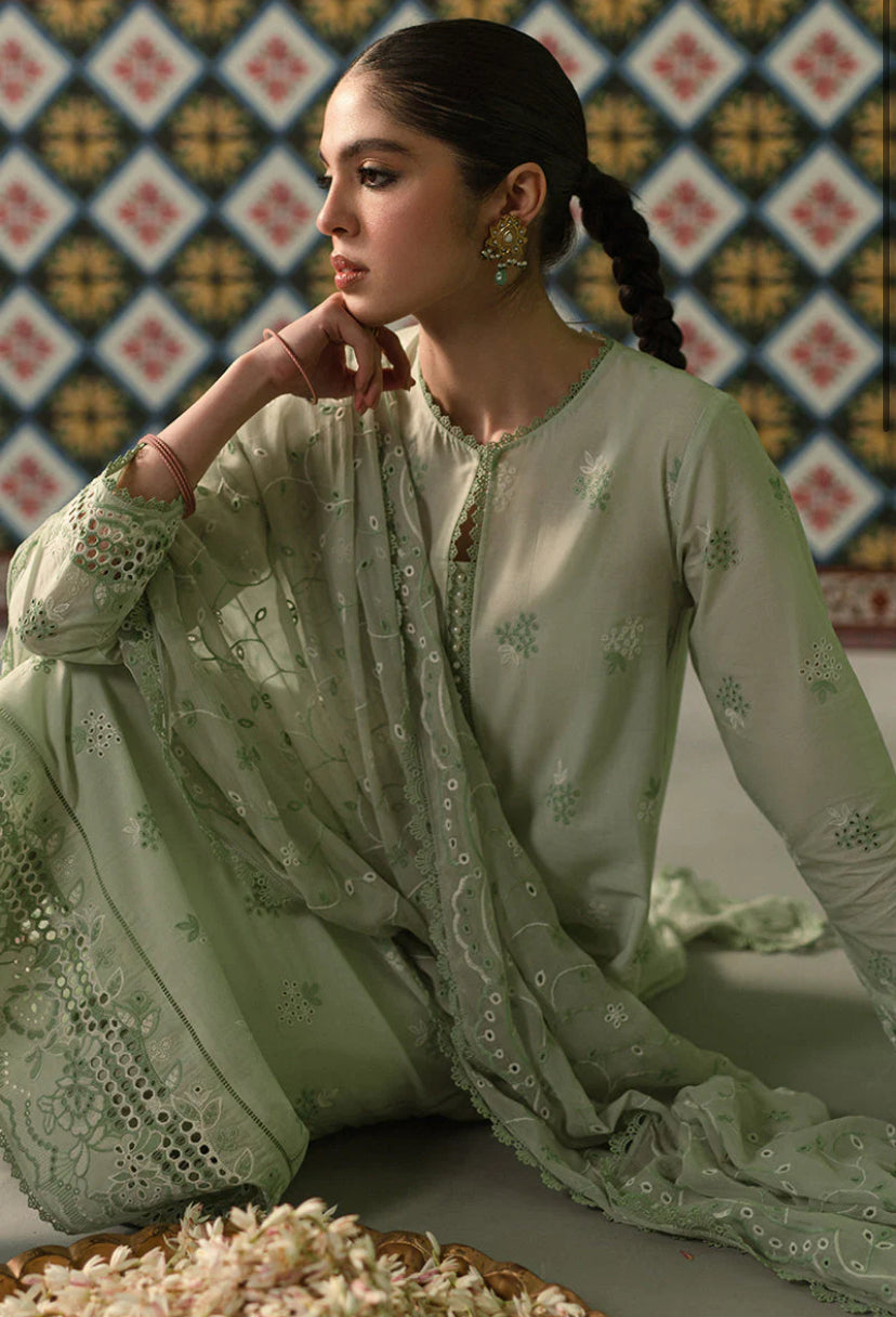 ICY MINT | Chikankari by Cross Stitch