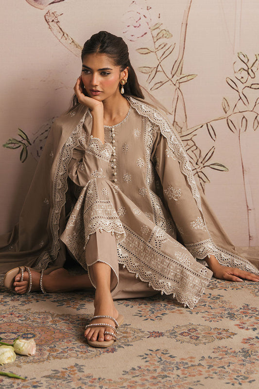 GRAY FOREST-3PC CHIKANKARI SUIT | Cross Stitch