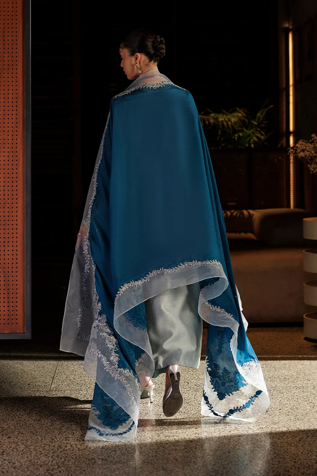 UE-717 Embroidered Jacquard Sheesha Silk | Festive Formals ‘26 | Iznik