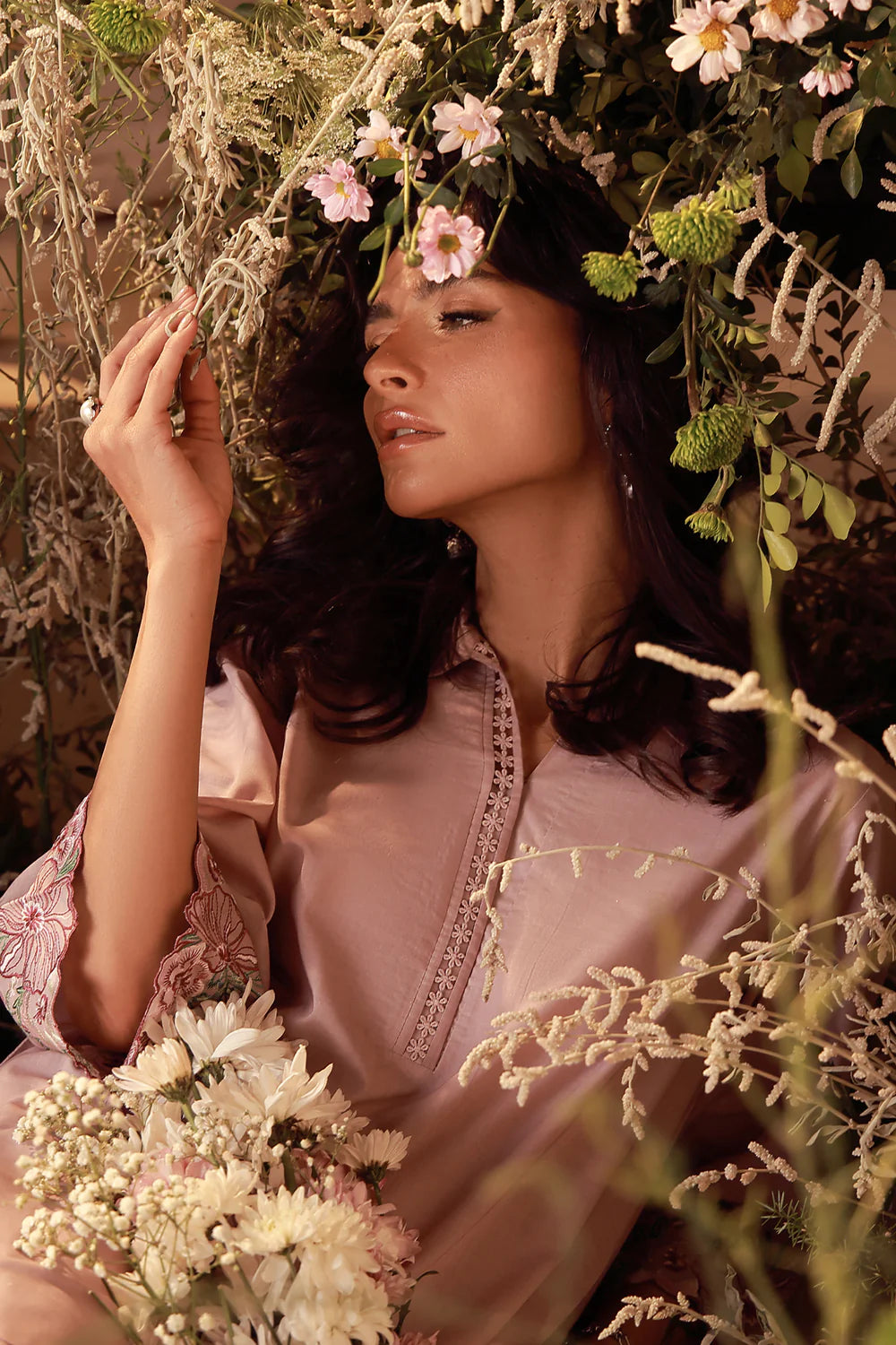 Dusty Blush | Pret Essentials - Embroidered Co-Ord Sets | Sahar
