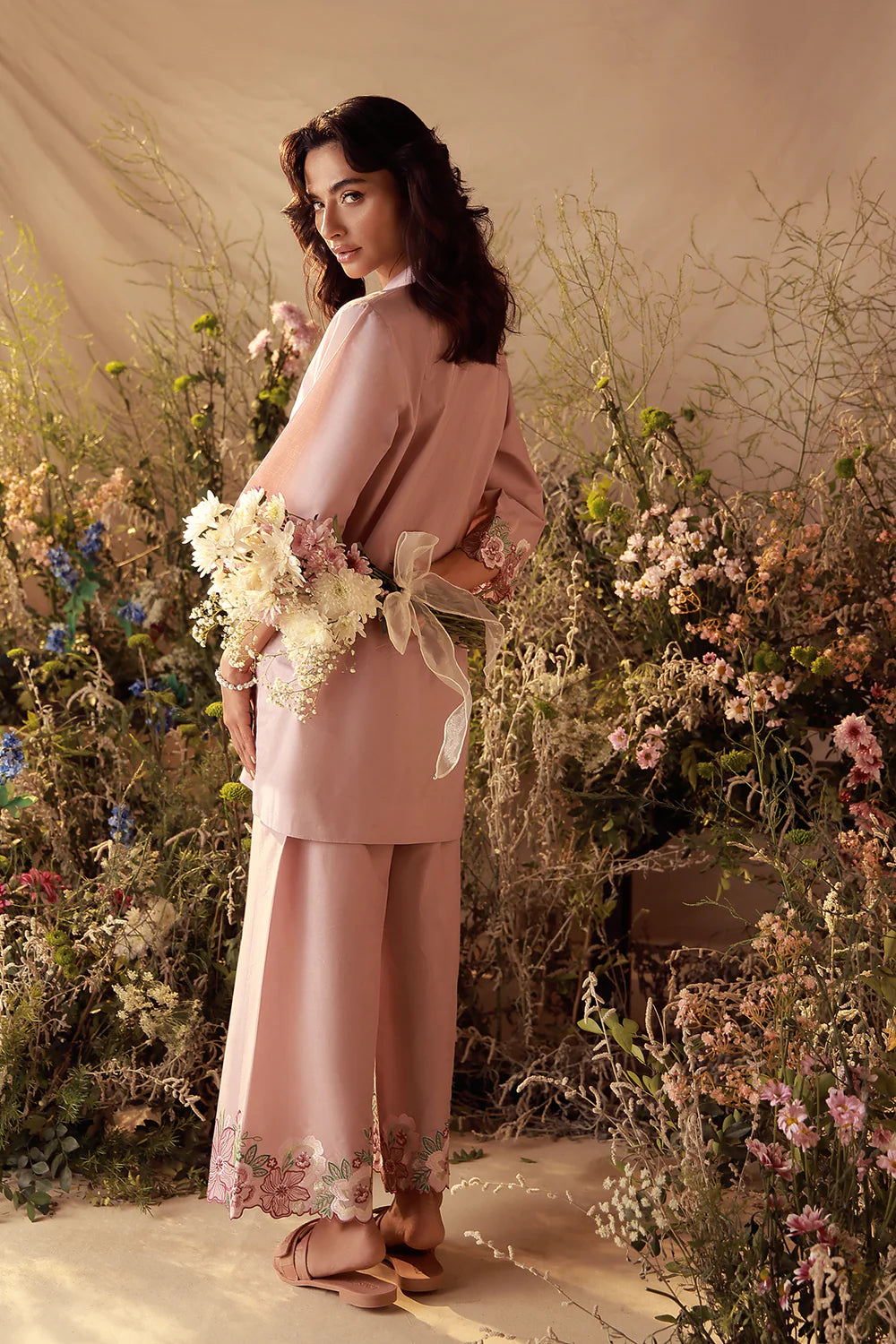 Dusty Blush | Pret Essentials - Embroidered Co-Ord Sets | Sahar