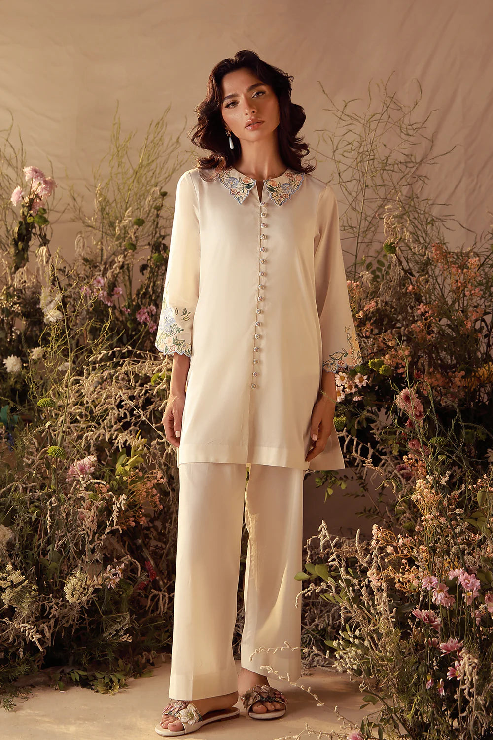 Daisy | Pret Essentials - Embroidered Co-Ord Sets | Sahar