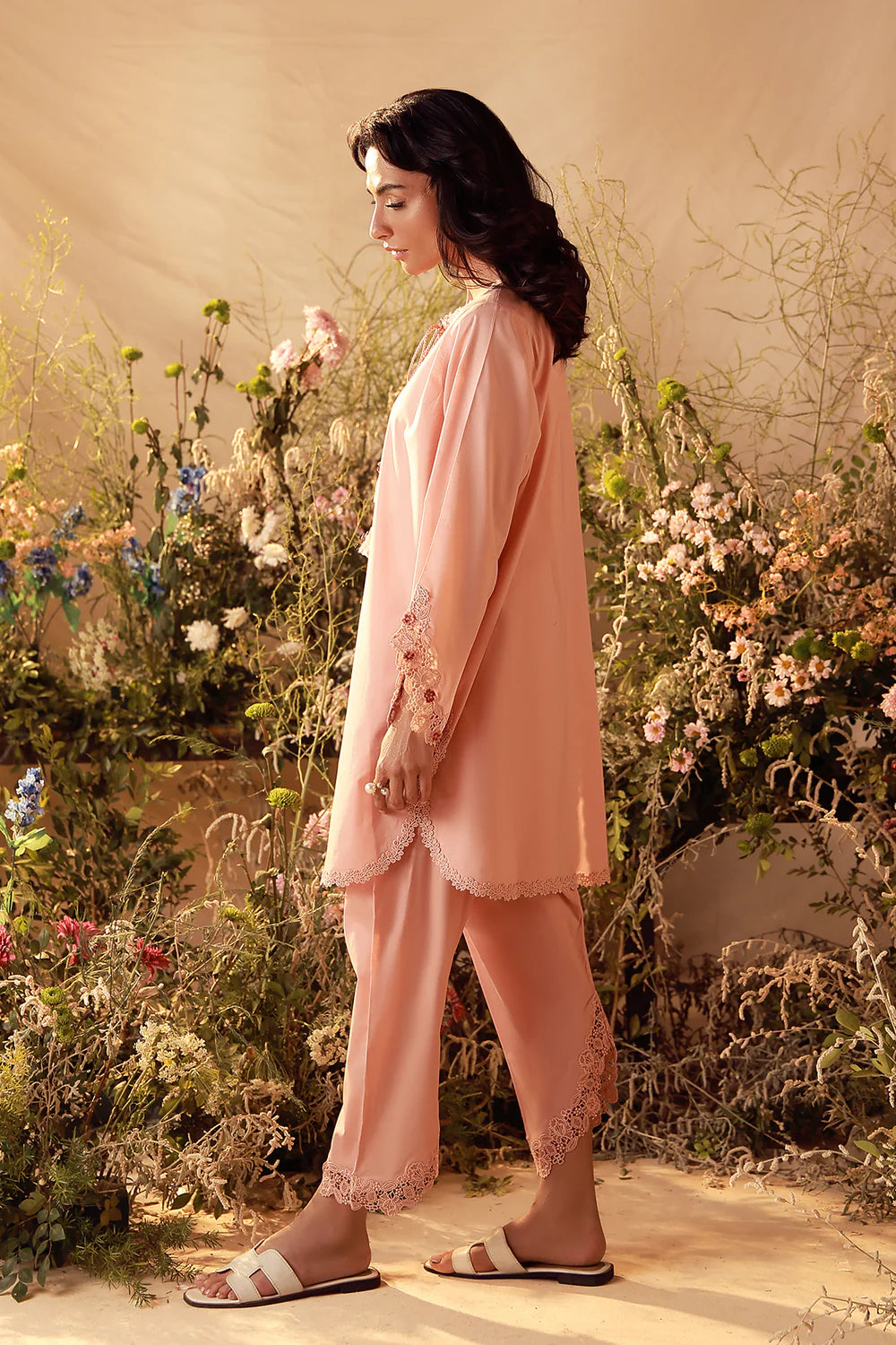 Coral | Pret Essentials - Embroidered Co-Ord Sets | Sahar