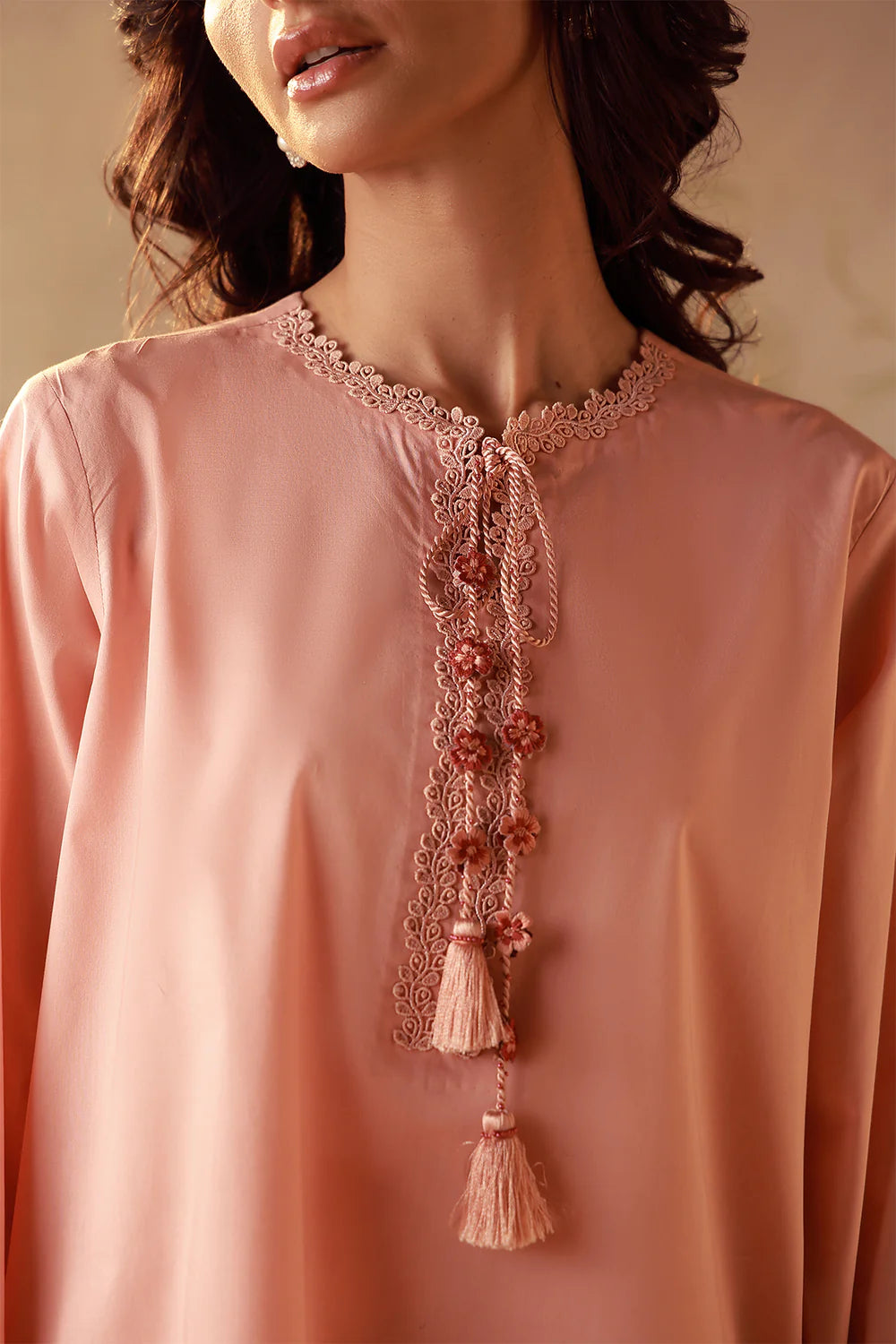 Coral | Pret Essentials - Embroidered Co-Ord Sets | Sahar
