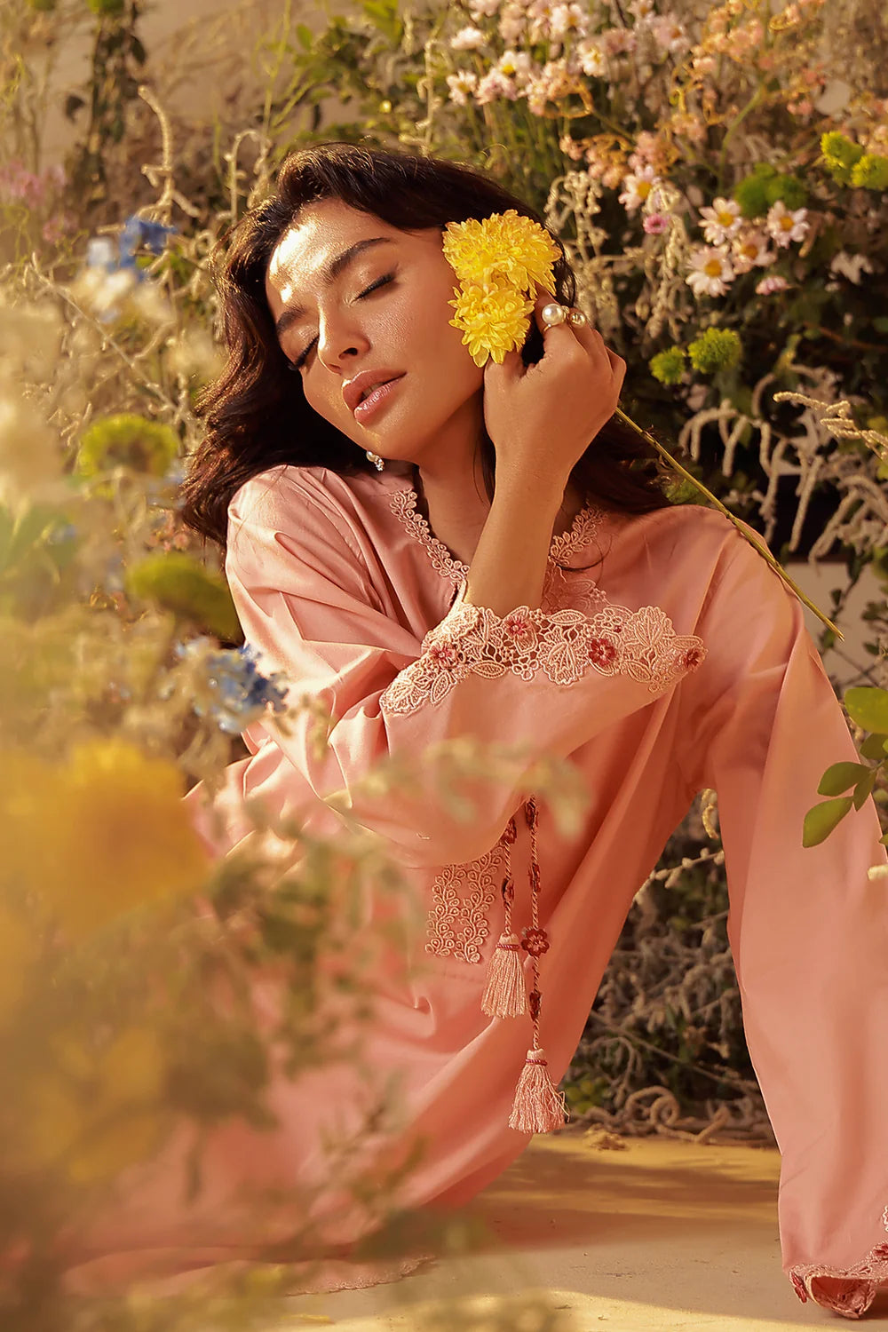 Coral | Pret Essentials - Embroidered Co-Ord Sets | Sahar