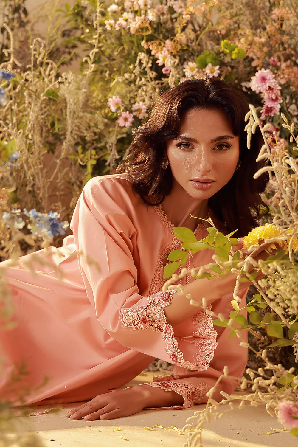 Coral | Pret Essentials - Embroidered Co-Ord Sets | Sahar