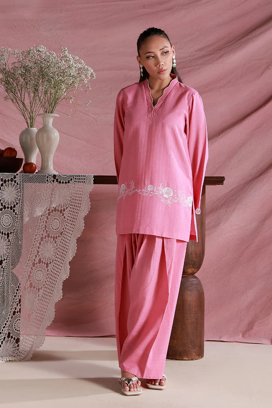 Pink Petal | Pret Essentials - Embroidered Co-Ord Sets | Sahar