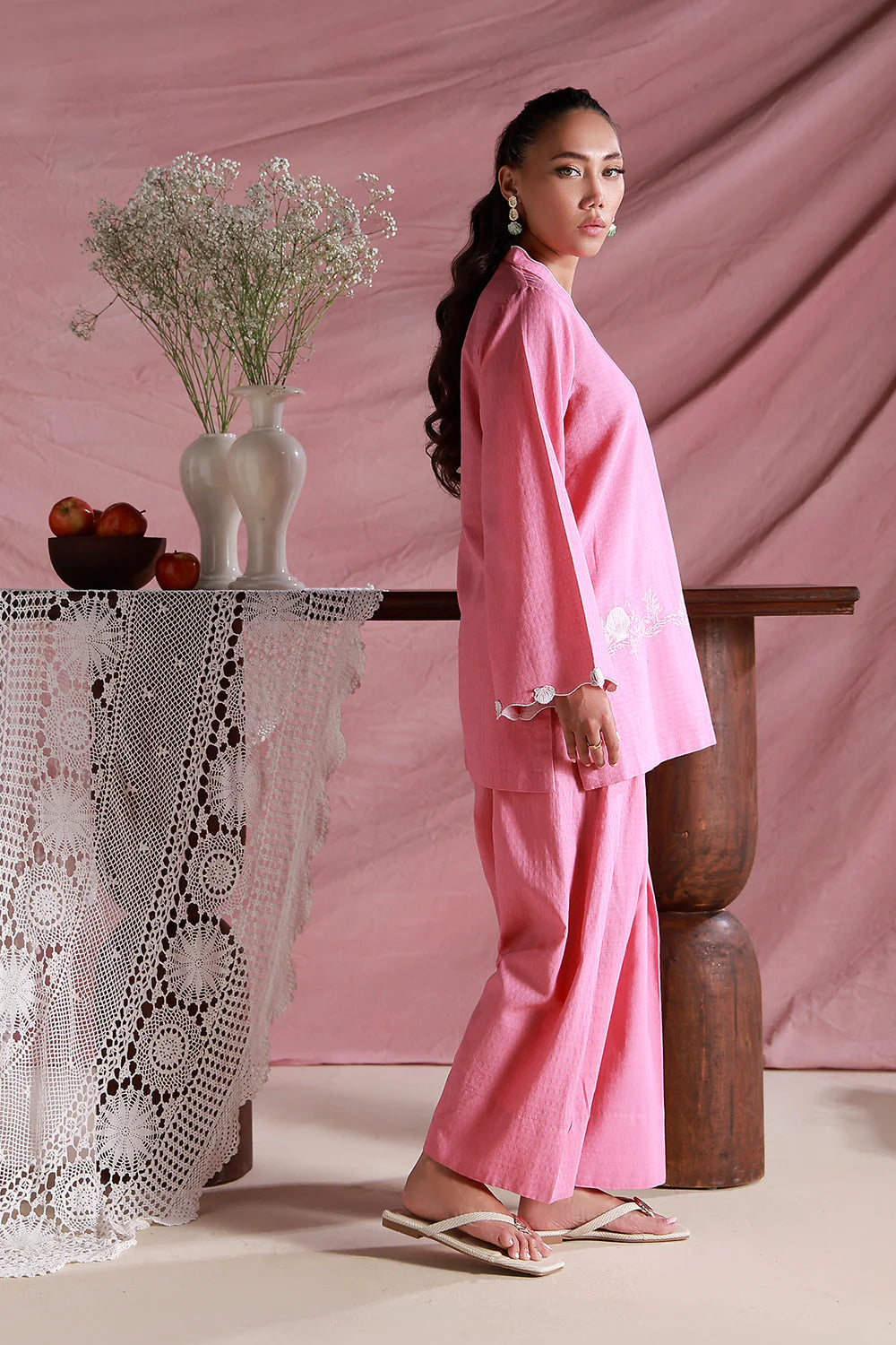 Pink Petal | Pret Essentials - Embroidered Co-Ord Sets | Sahar