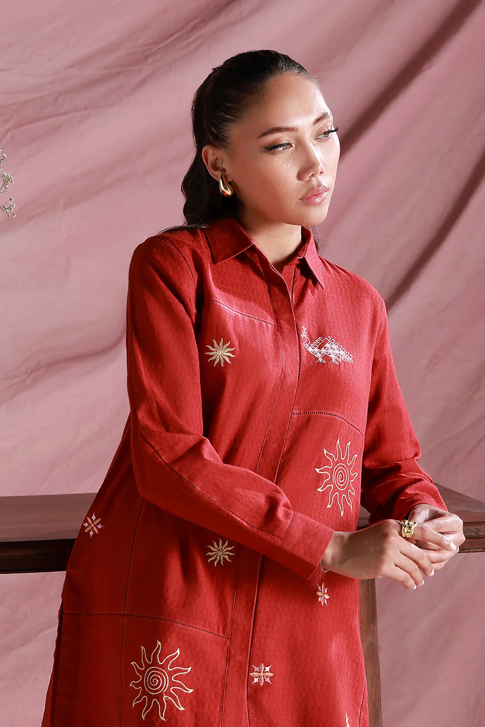 Red Velvet | Pret Essentials - Embroidered Co-Ord Sets | Sahar