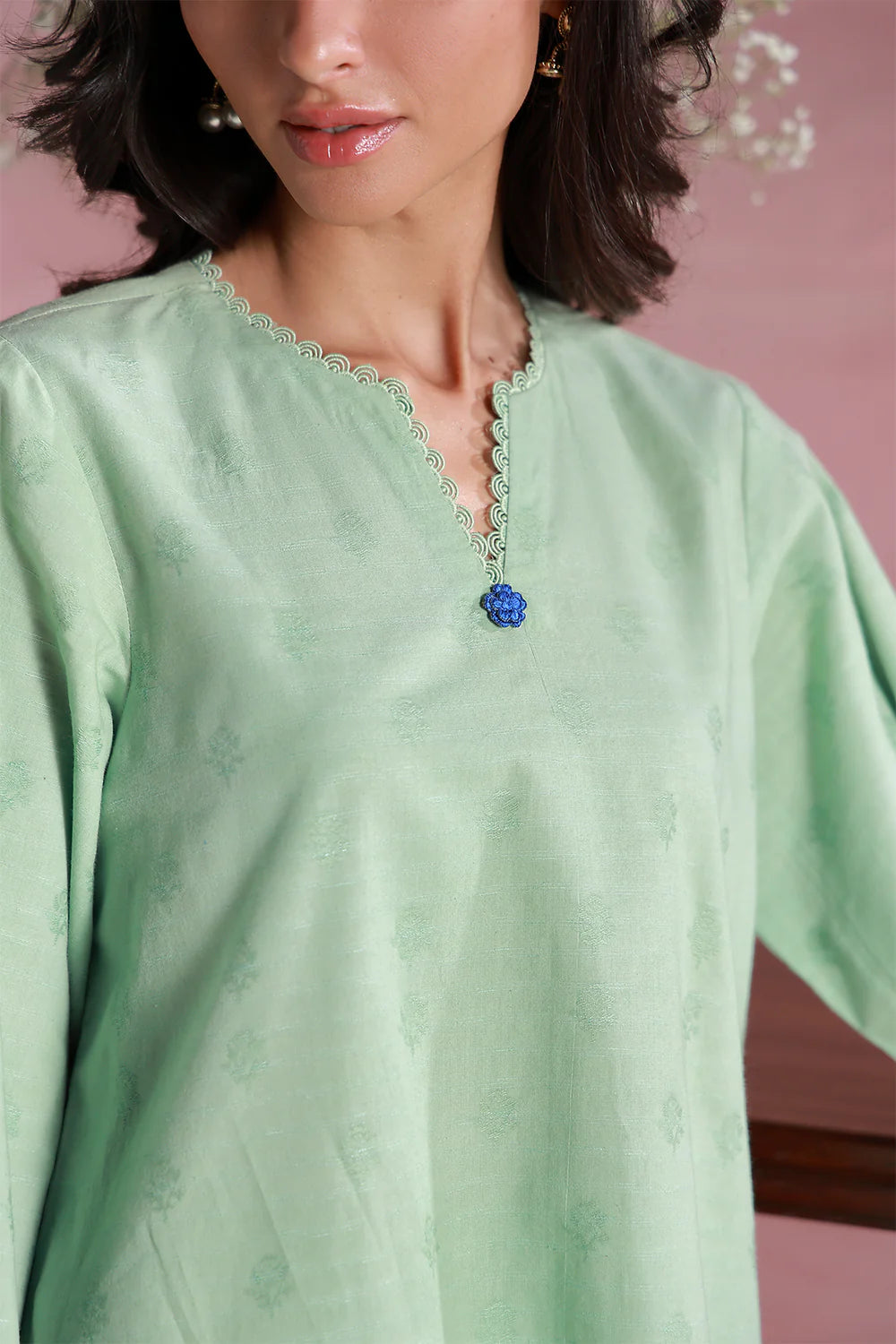 Mint Whisper | Pret Essentials - Embroidered Co-Ord Sets | Sahar