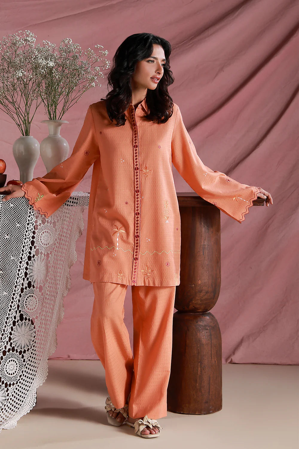 Citrus Bloom | Pret Essentials - Embroidered Co-Ord Sets | Sahar