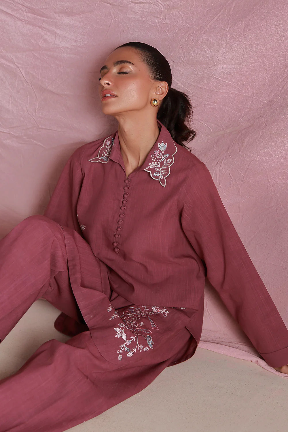 Mulberry Muse | Pret Essentials - Embroidered Co-Ord Sets | Sahar