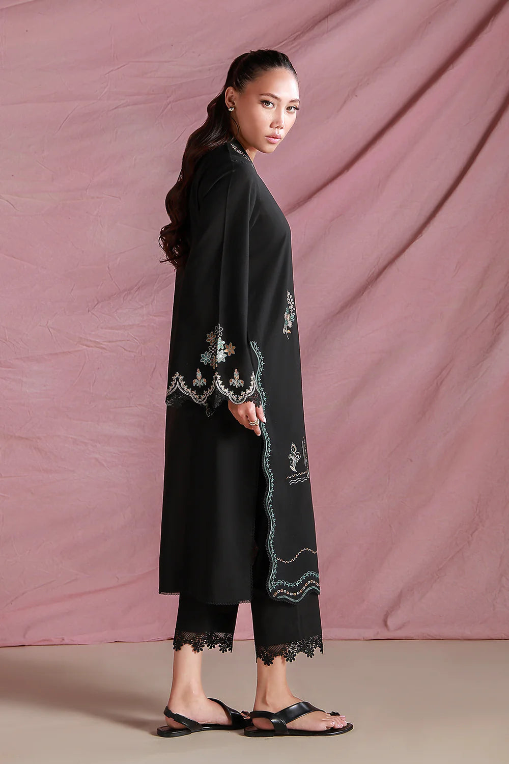 Midnight Afsana | Pret Essentials - Embroidered Co-Ord Sets | Sahar