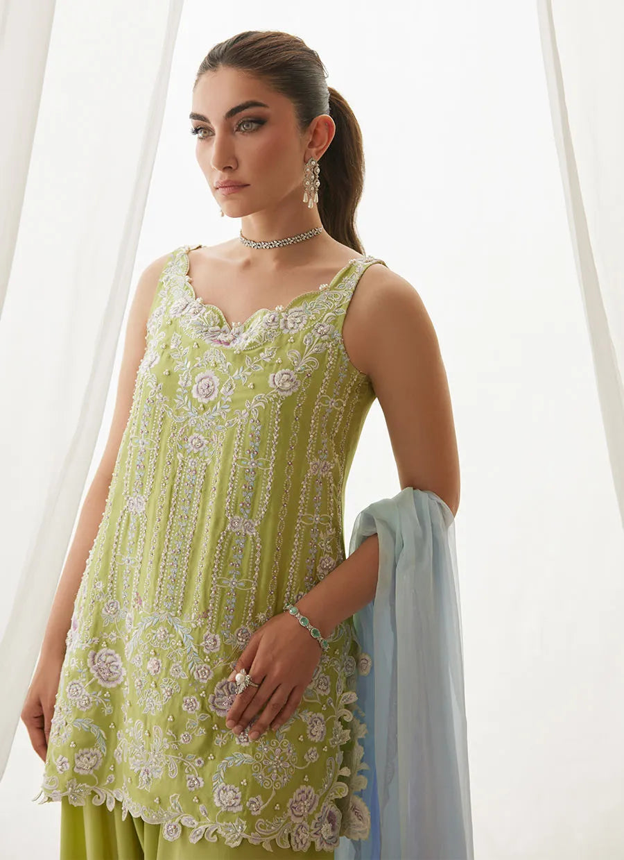 Ceelie Citrus Shirt And Dupatta | LUXE PRET' 25 | FARAH TALIB AZIZ