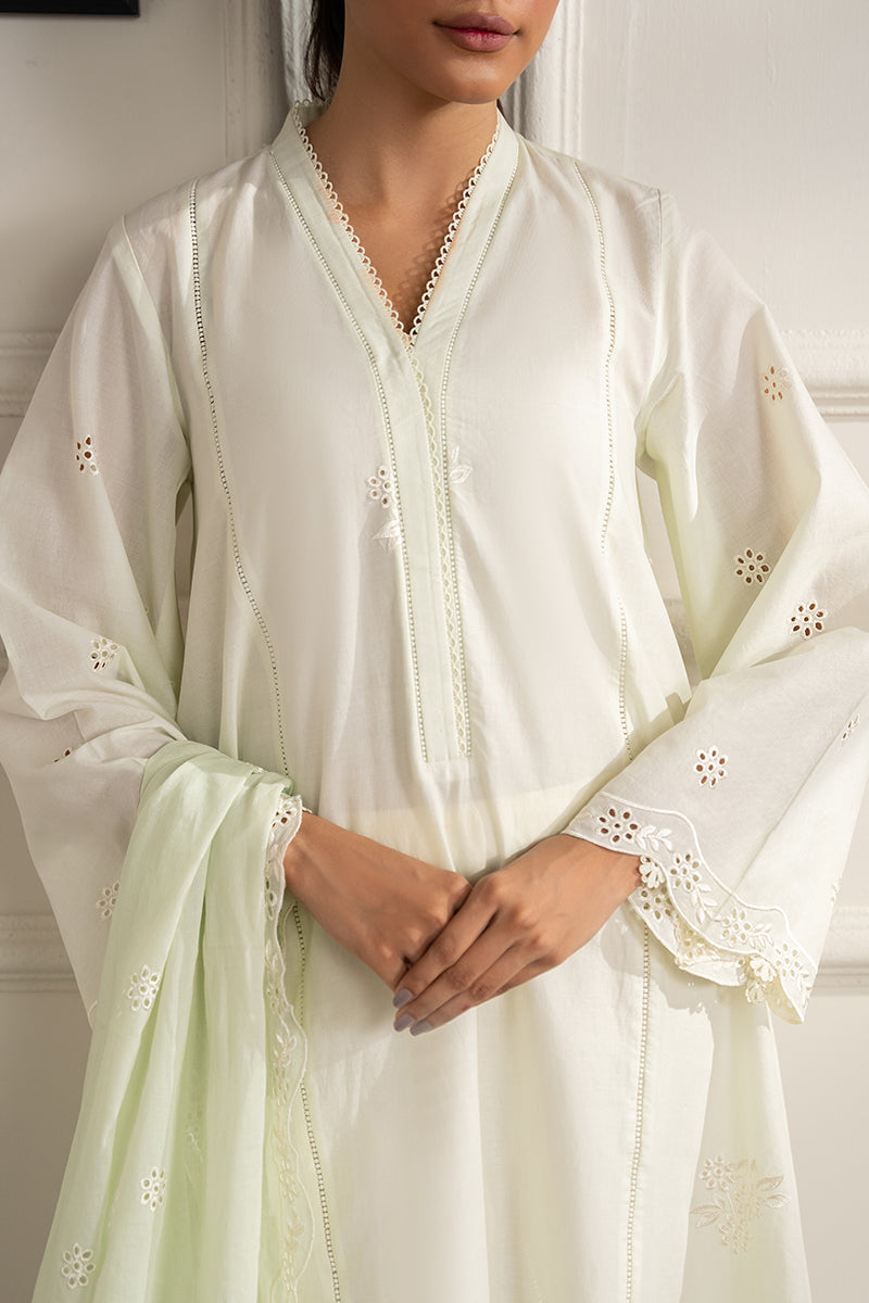 MYSTIC MINT-2 PC (SHIRT & DUPATTA) | Cross Stitch RTW