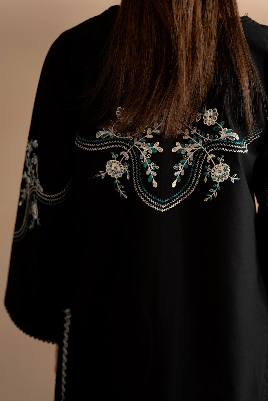 BLACK EMBROIDERED 2PCS | ZAIB