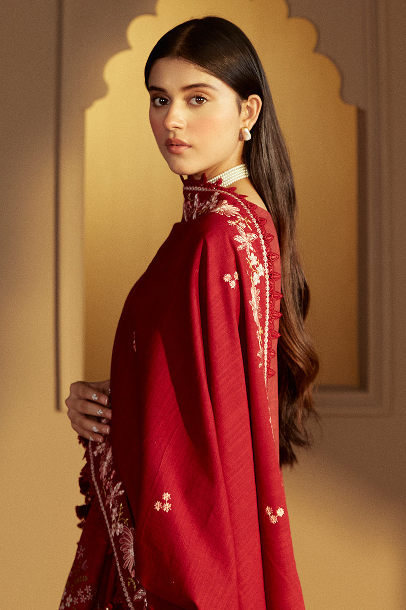 GARNET RIME-3 PC KHADDAR PRINTED SUIT | Cross Stitch