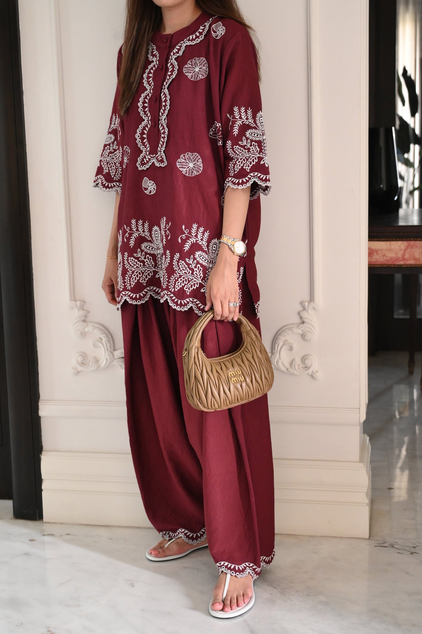 Moncheri Burgundy Set | La Pret
