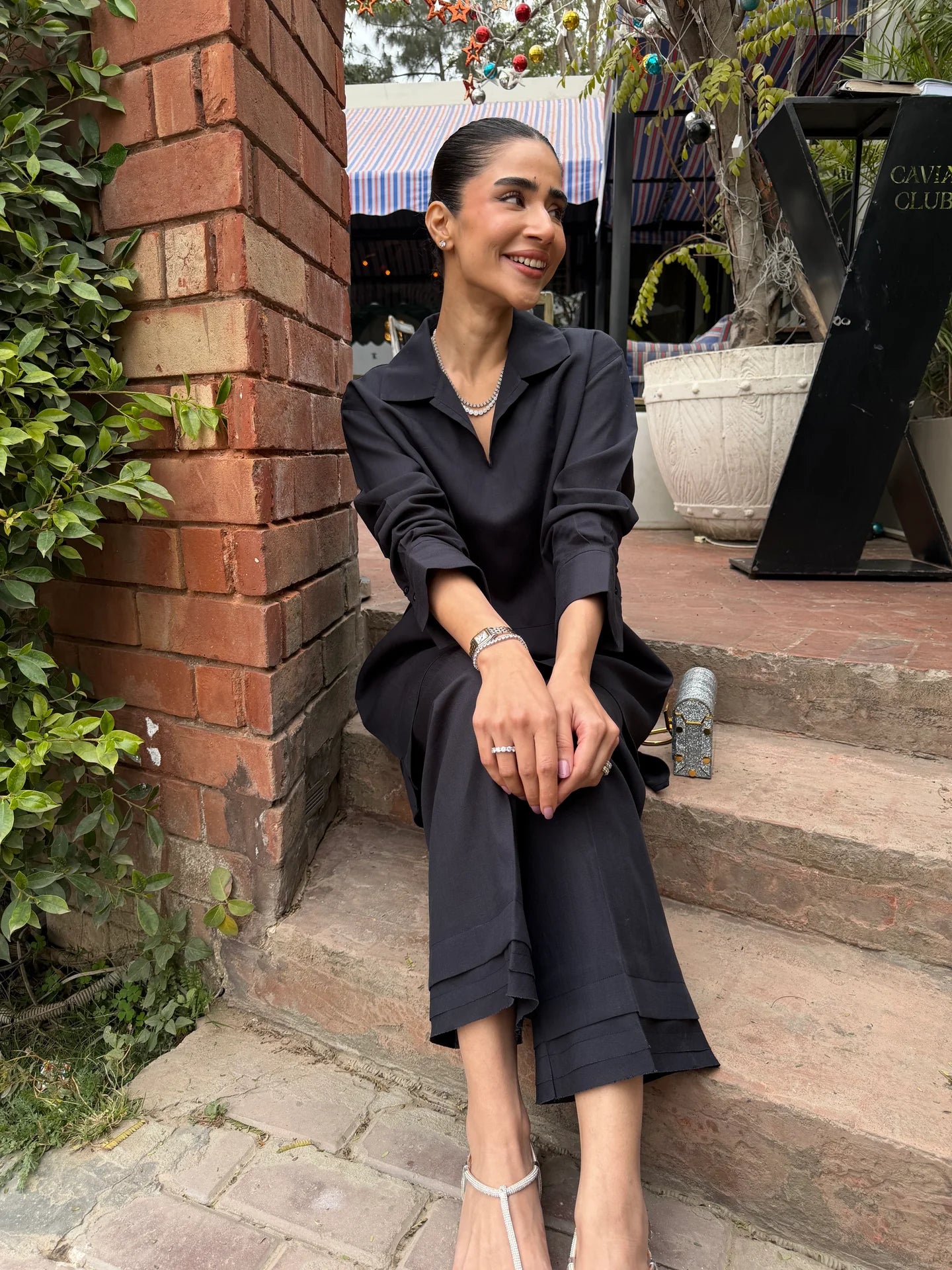 Charcoal Linen Willow Set | Sak Atelier