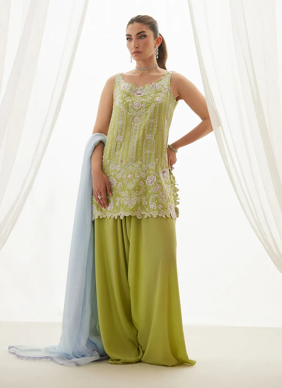 Ceelie Citrus Shirt And Dupatta | LUXE PRET' 25 | FARAH TALIB AZIZ