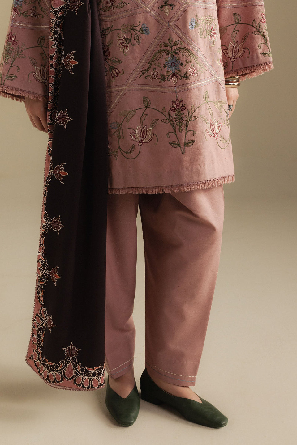 CORAL-4A | Coco Winter Unstitched’25 | Zara Shahjahan
