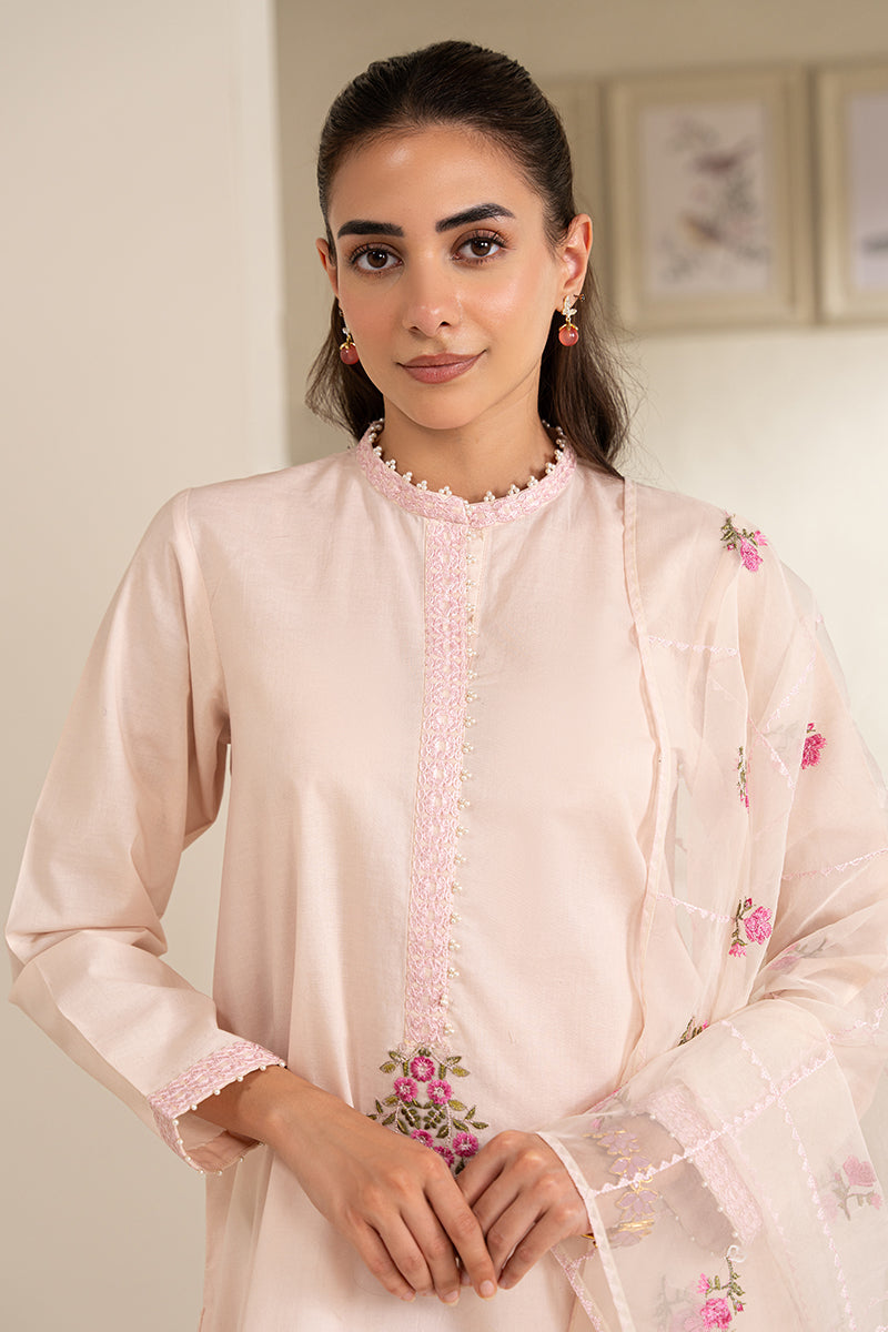 BLUSH BLOSSOM-2 PC (SHIRT & DUPATTA) | Cross Stitch RTW