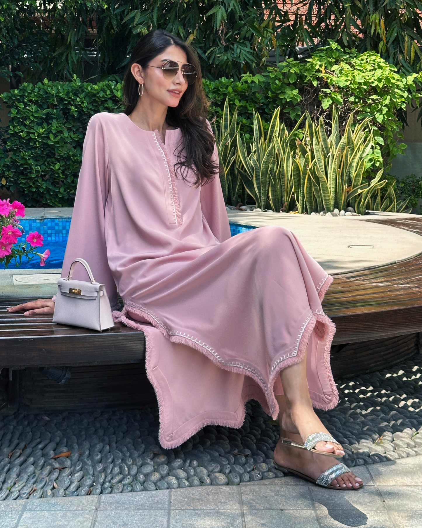 Pink Embroidered Thread Set | LIRA
