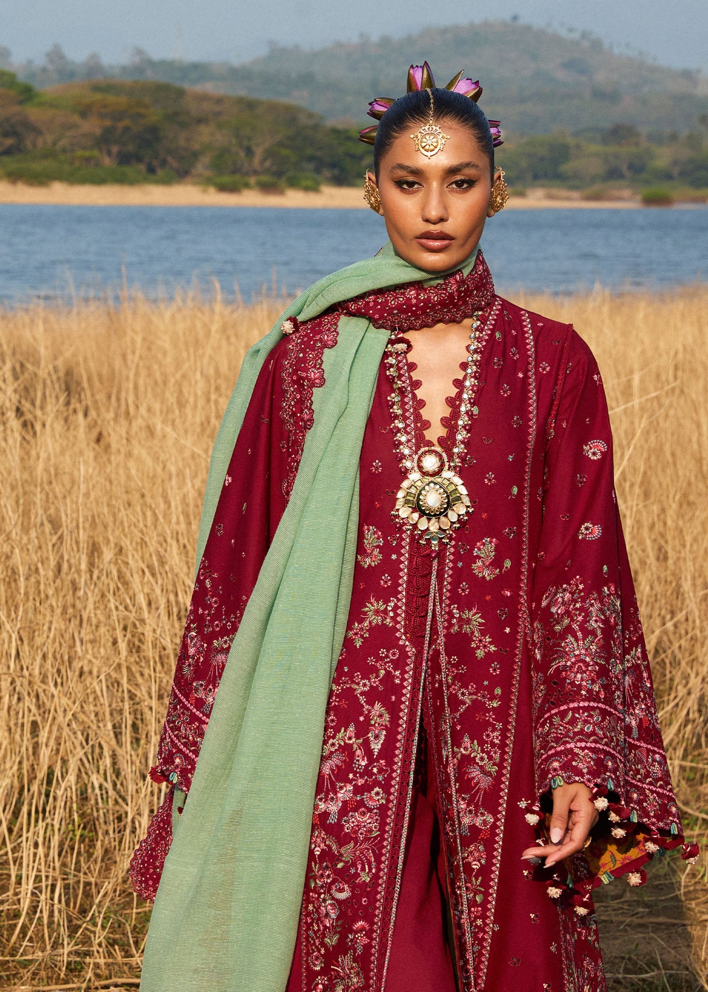 Mohogany | Hussain Rehar Luxury Lawn’25