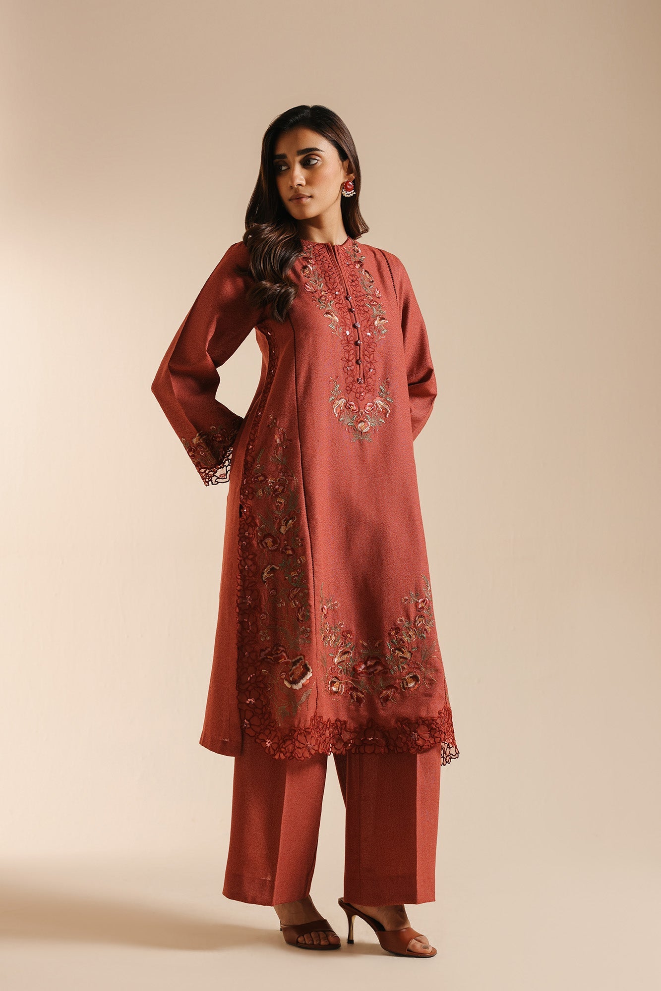 E0738/105/311| Embroidered suit by Ethnc