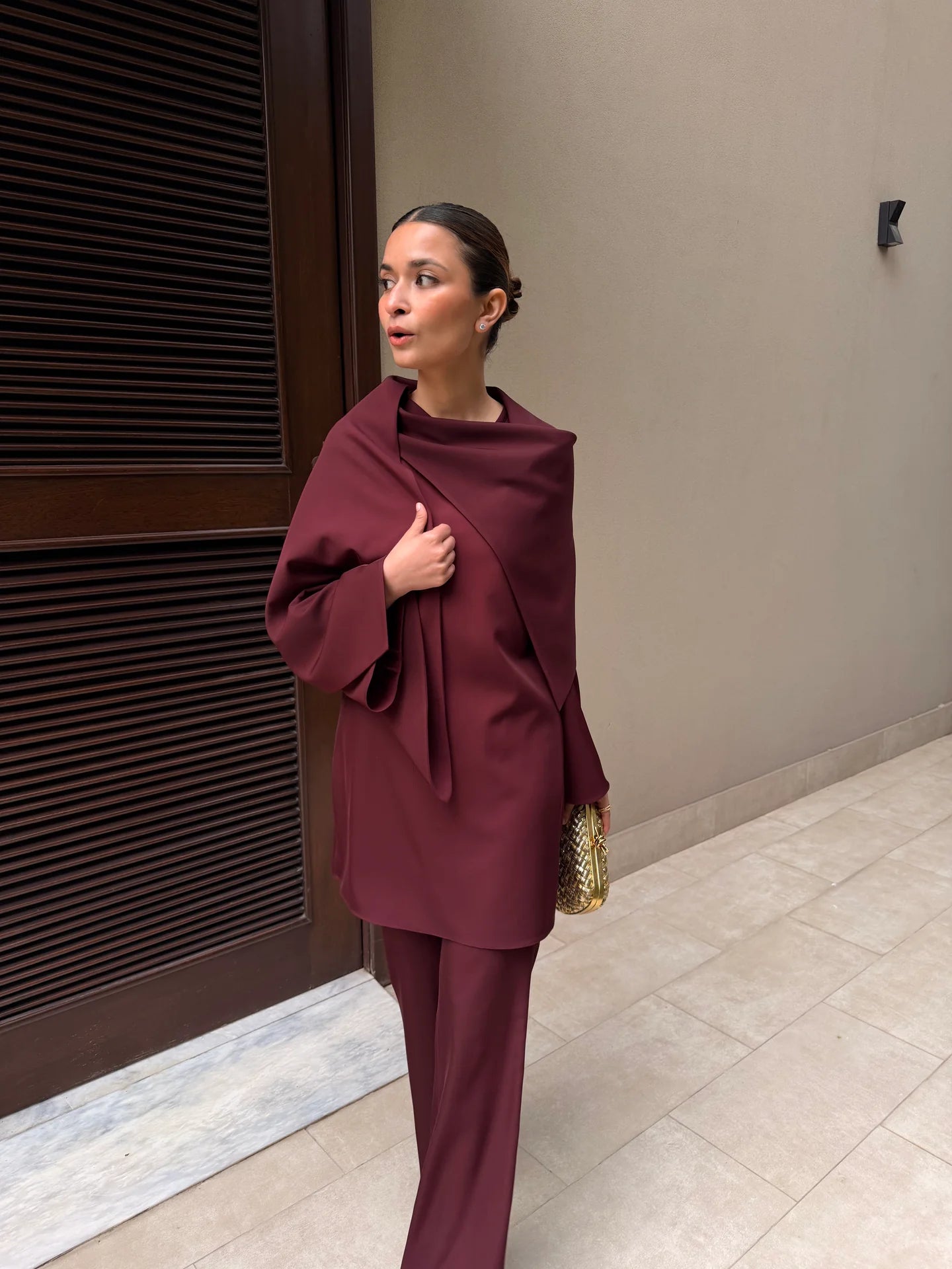 BURGUNDY DRAPE SET | Sak Atelier