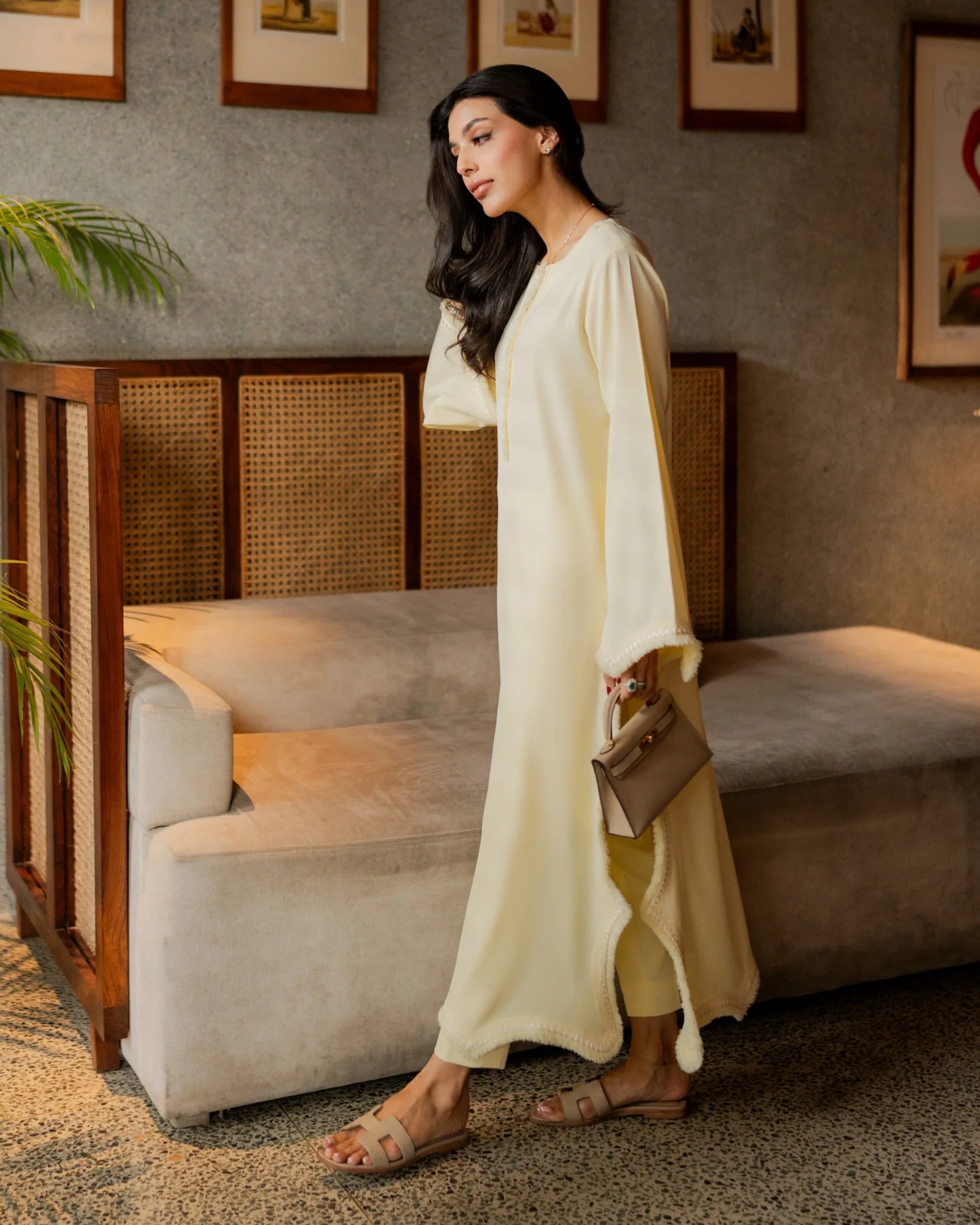 Light Yellow Embroidered Thread Set | LIRA