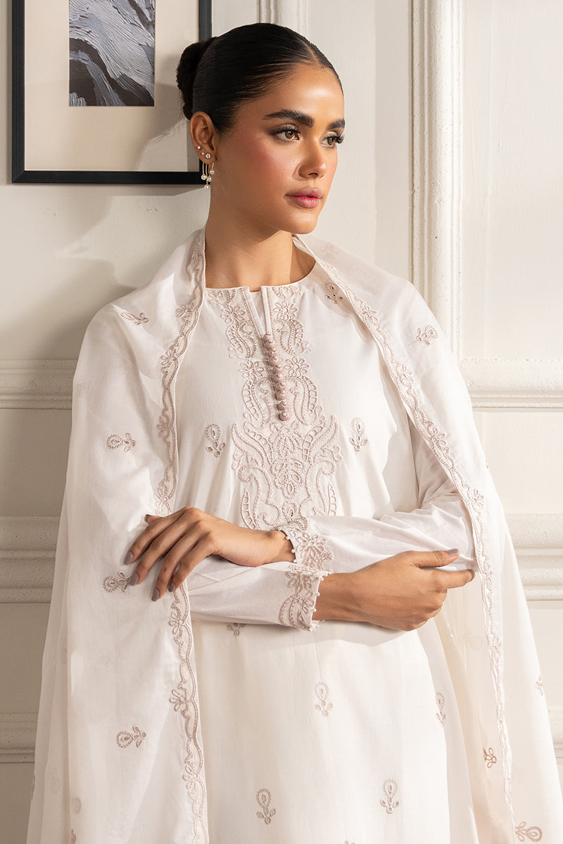 IVORY WHISPER-2 PC (SHIRT & DUPATTA) | Cross Stitch RTW