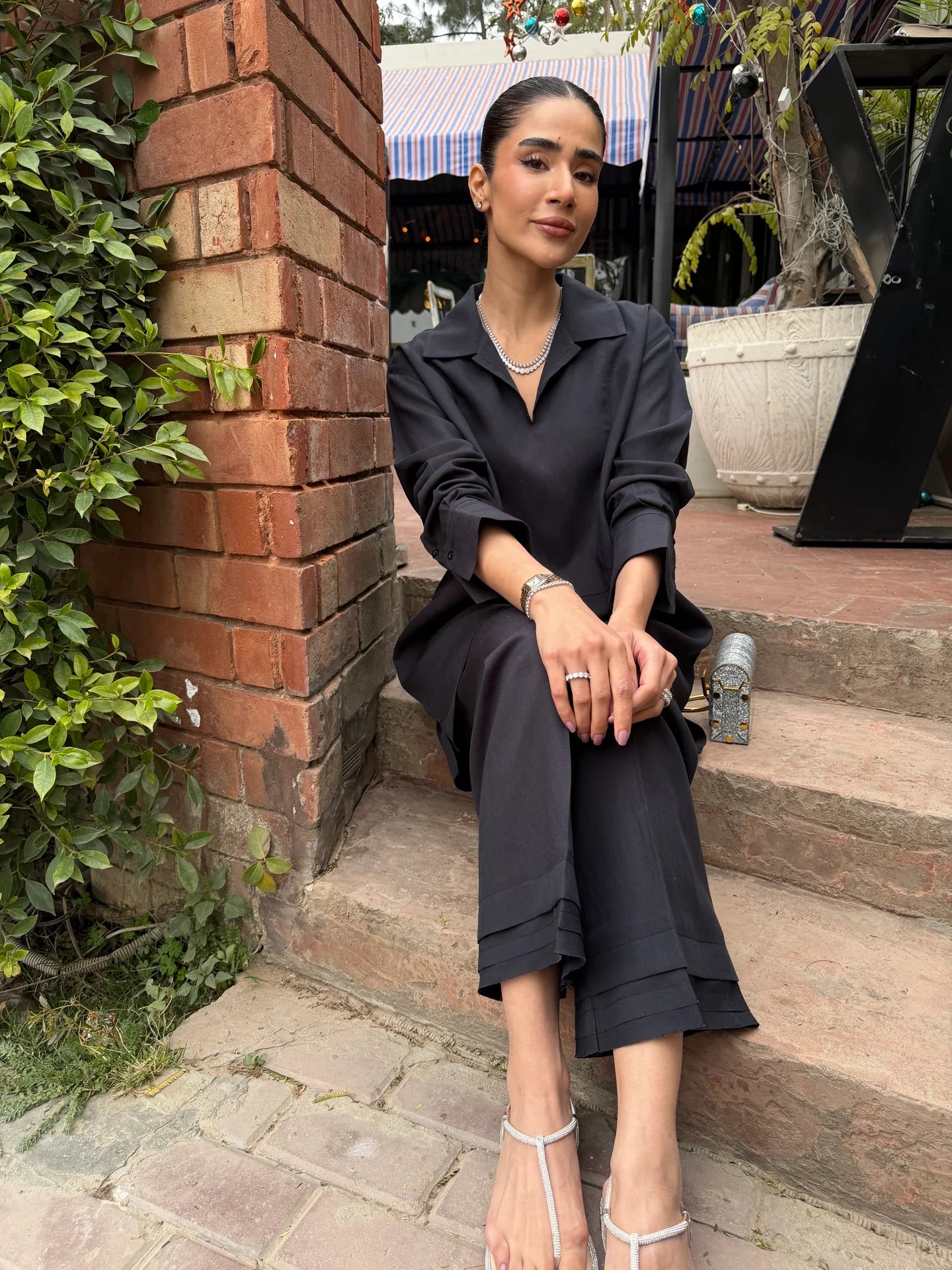 Charcoal Linen Willow Set | Sak Atelier