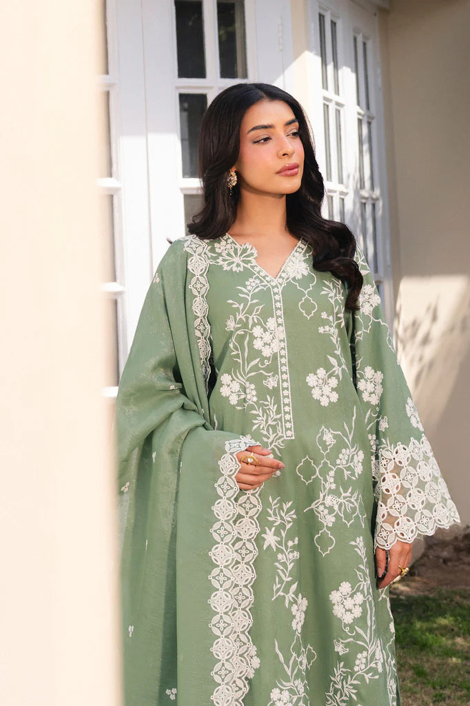 MOSS LUXE-2PC (SHIRT & DUPATTA) | EXCLUSIVE PRET | Cross Stitch