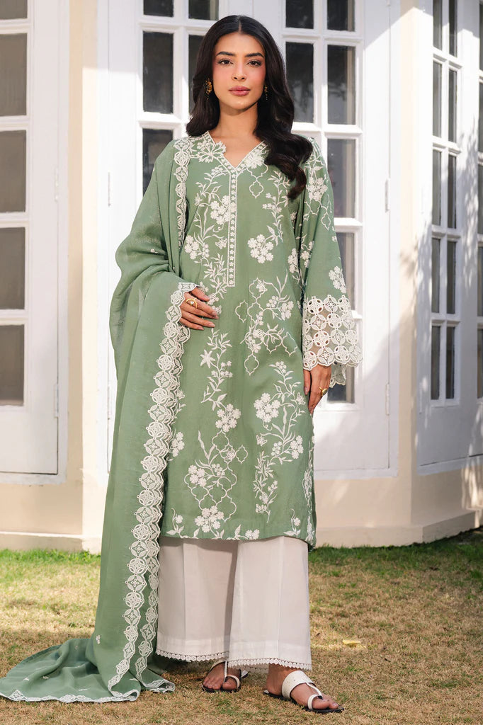 MOSS LUXE-2PC (SHIRT & DUPATTA) | EXCLUSIVE PRET | Cross Stitch