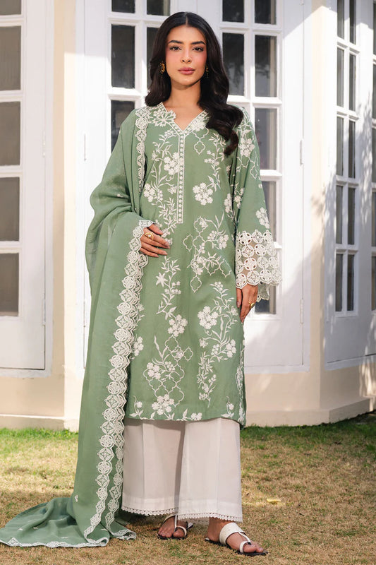 MOSS LUXE-2PC (SHIRT & DUPATTA) | EXCLUSIVE PRET | Cross Stitch