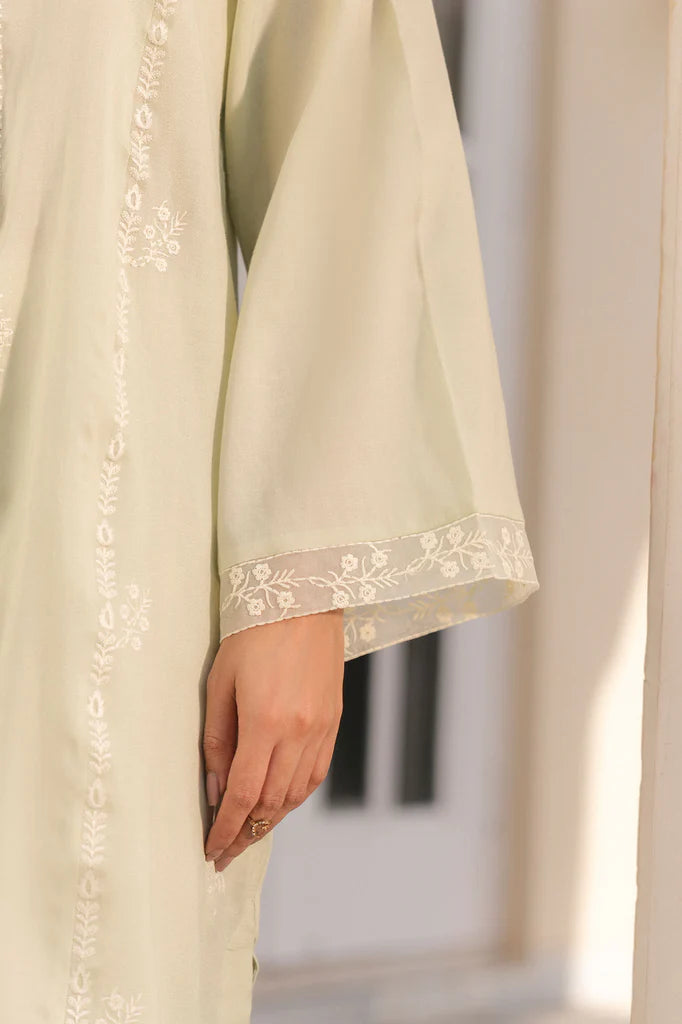 MINT WHISPER-2PC (SHIRT & DUPATTA) | EXCLUSIVE PRET | Cross Stitch