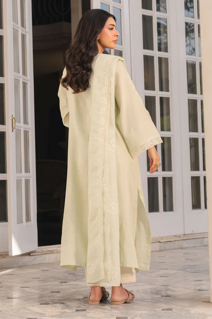 MINT WHISPER-2PC (SHIRT & DUPATTA) | EXCLUSIVE PRET | Cross Stitch