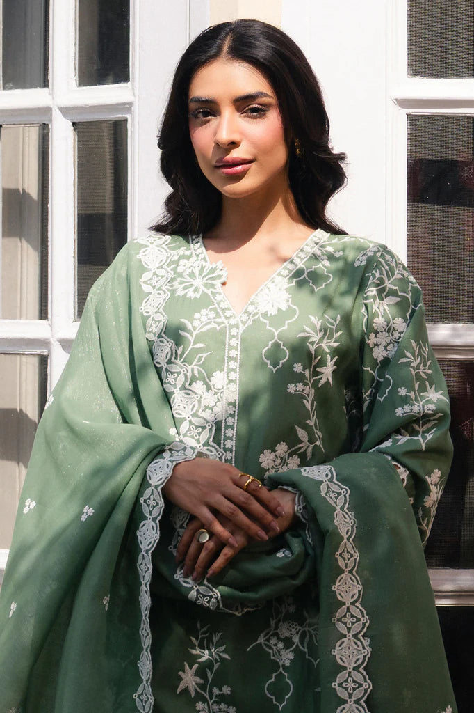 MOSS LUXE-2PC (SHIRT & DUPATTA) | EXCLUSIVE PRET | Cross Stitch