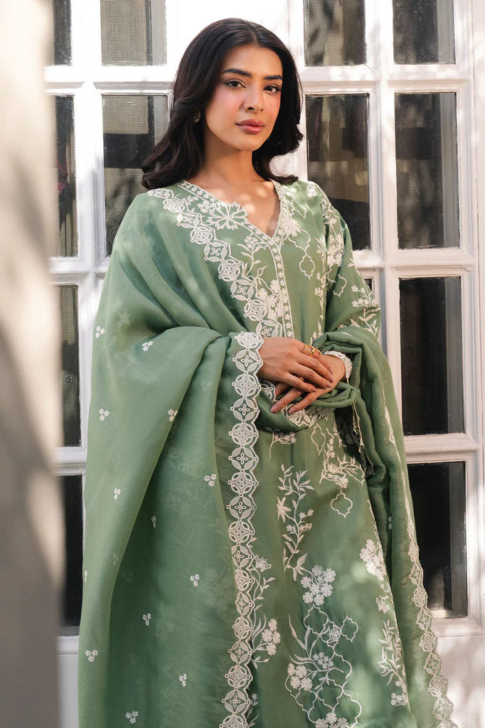 MOSS LUXE-2PC (SHIRT & DUPATTA) | EXCLUSIVE PRET | Cross Stitch