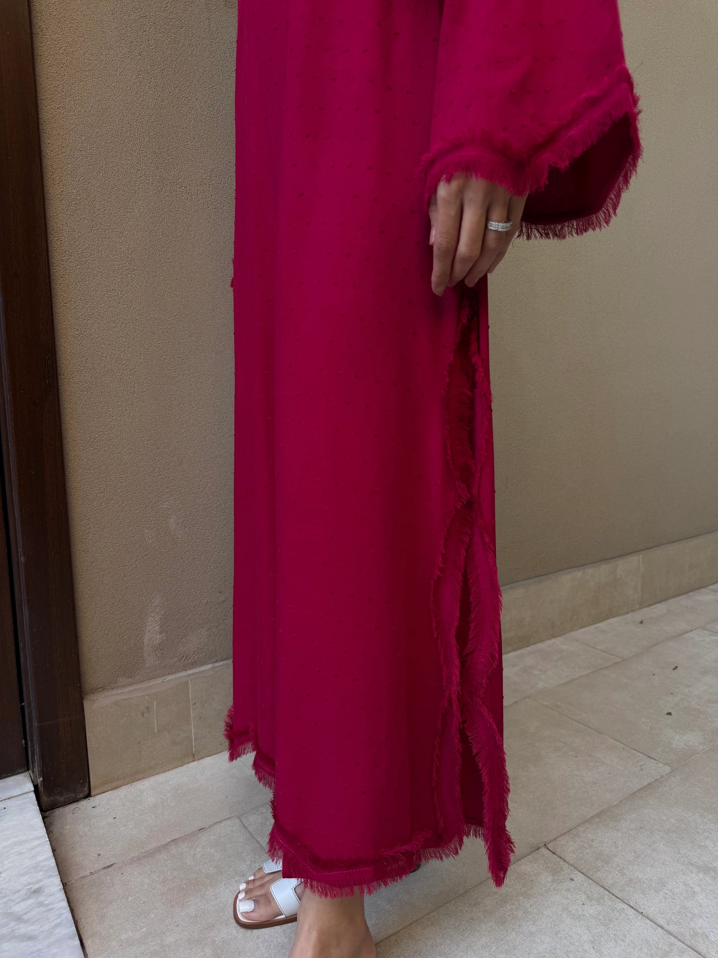 BERRY RED SWISS VOILE SABLE SET | Sak Atelier