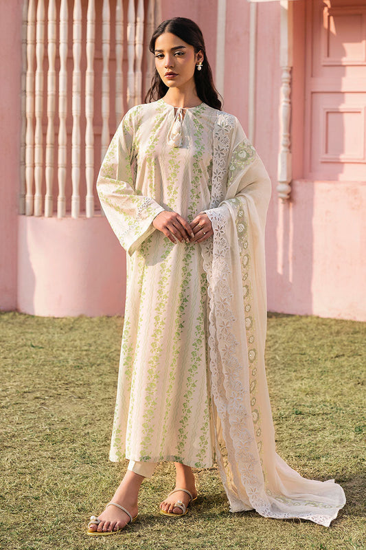 GREEN TRELLIS-3PC PRINTED LAWN SUIT | Cross Stitch