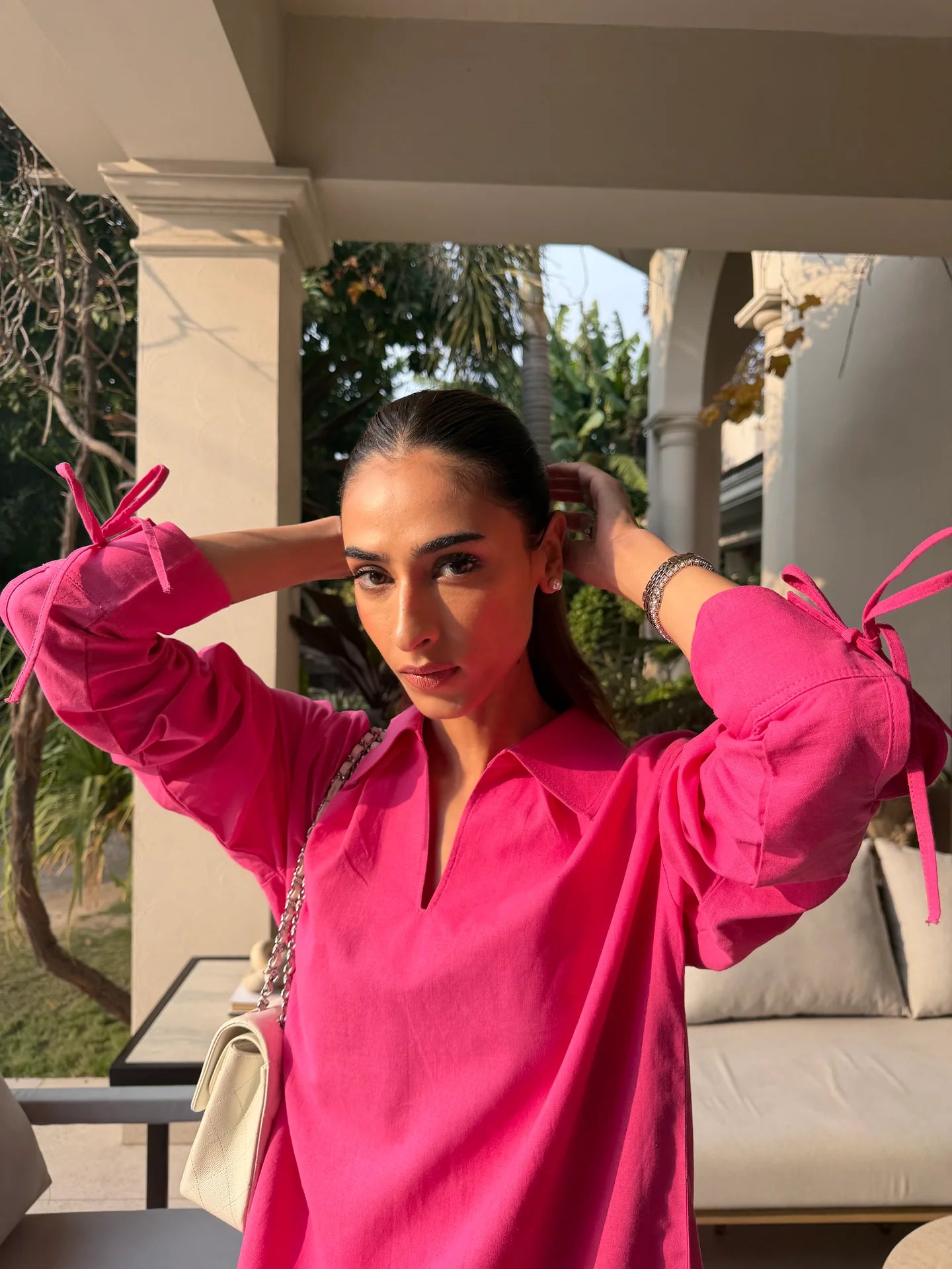 Hot Pink Bow Set | Sak Atelier