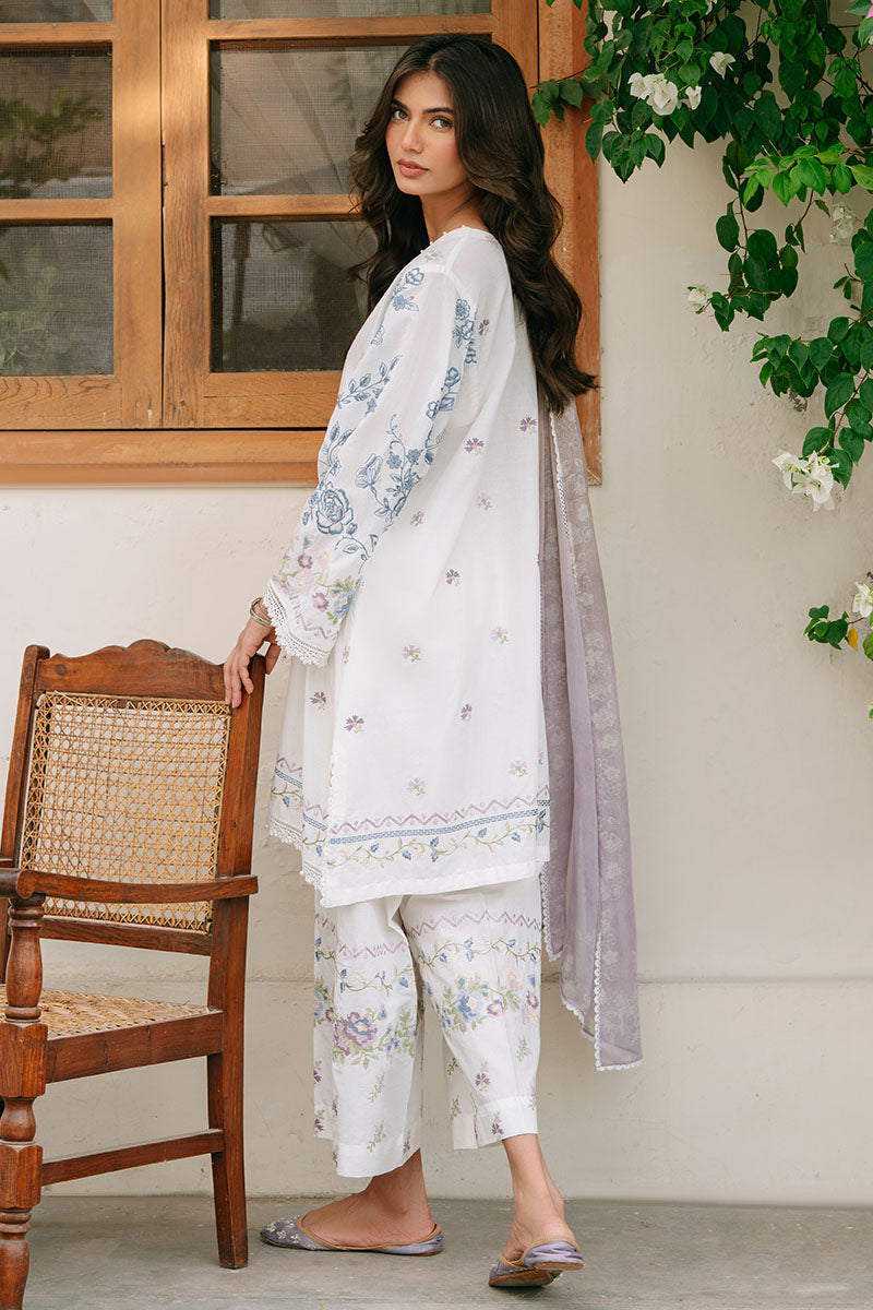 ORNATE GEM-3PC EMBROIDERED CAMBRIC SUIT | Cross Stitch
