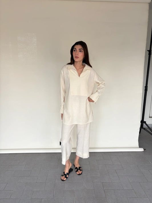 CREAM LINEN WILLOW SET | Sak Atelier