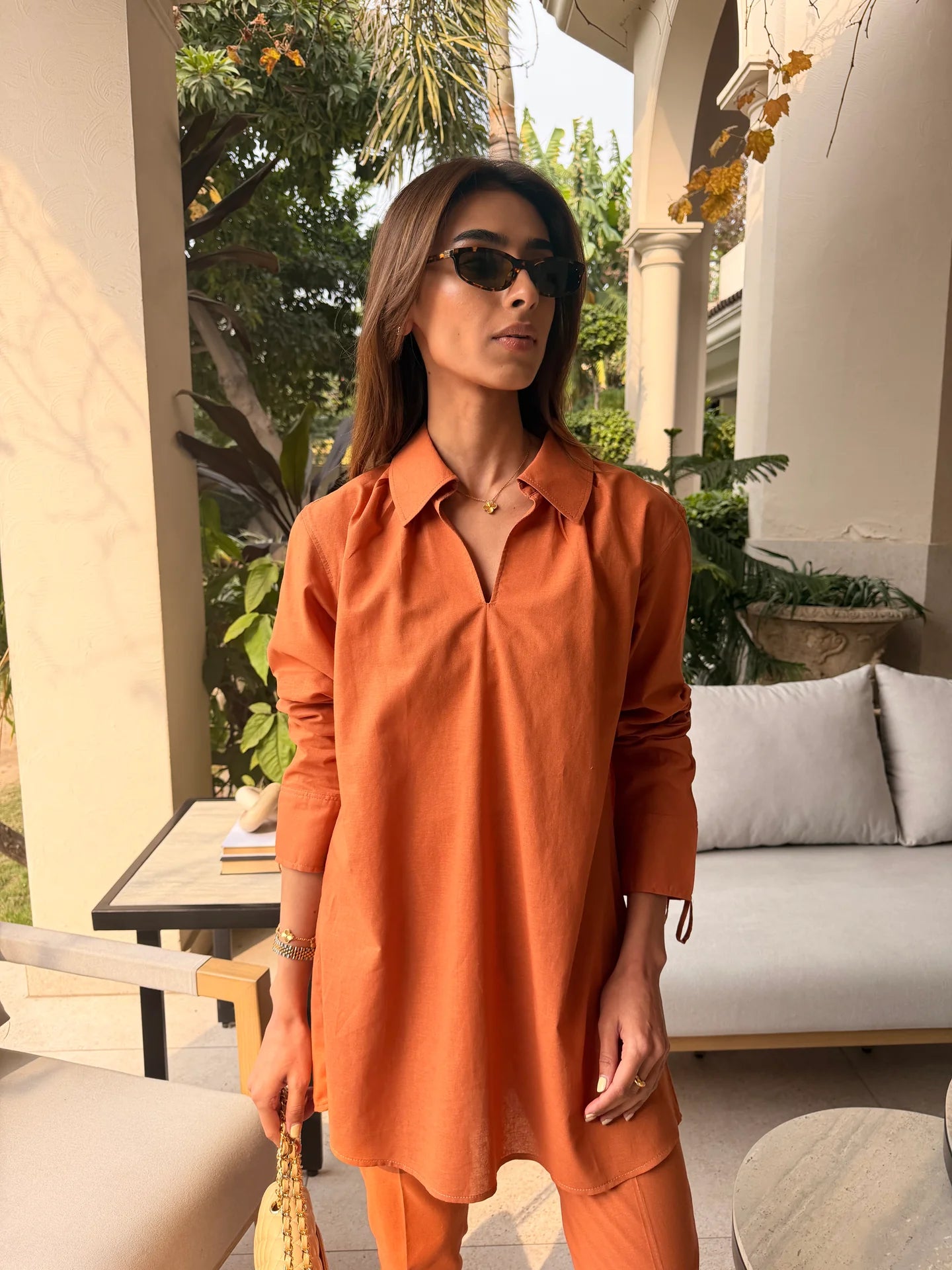 Tangerine Bow Set | Sak Atelier