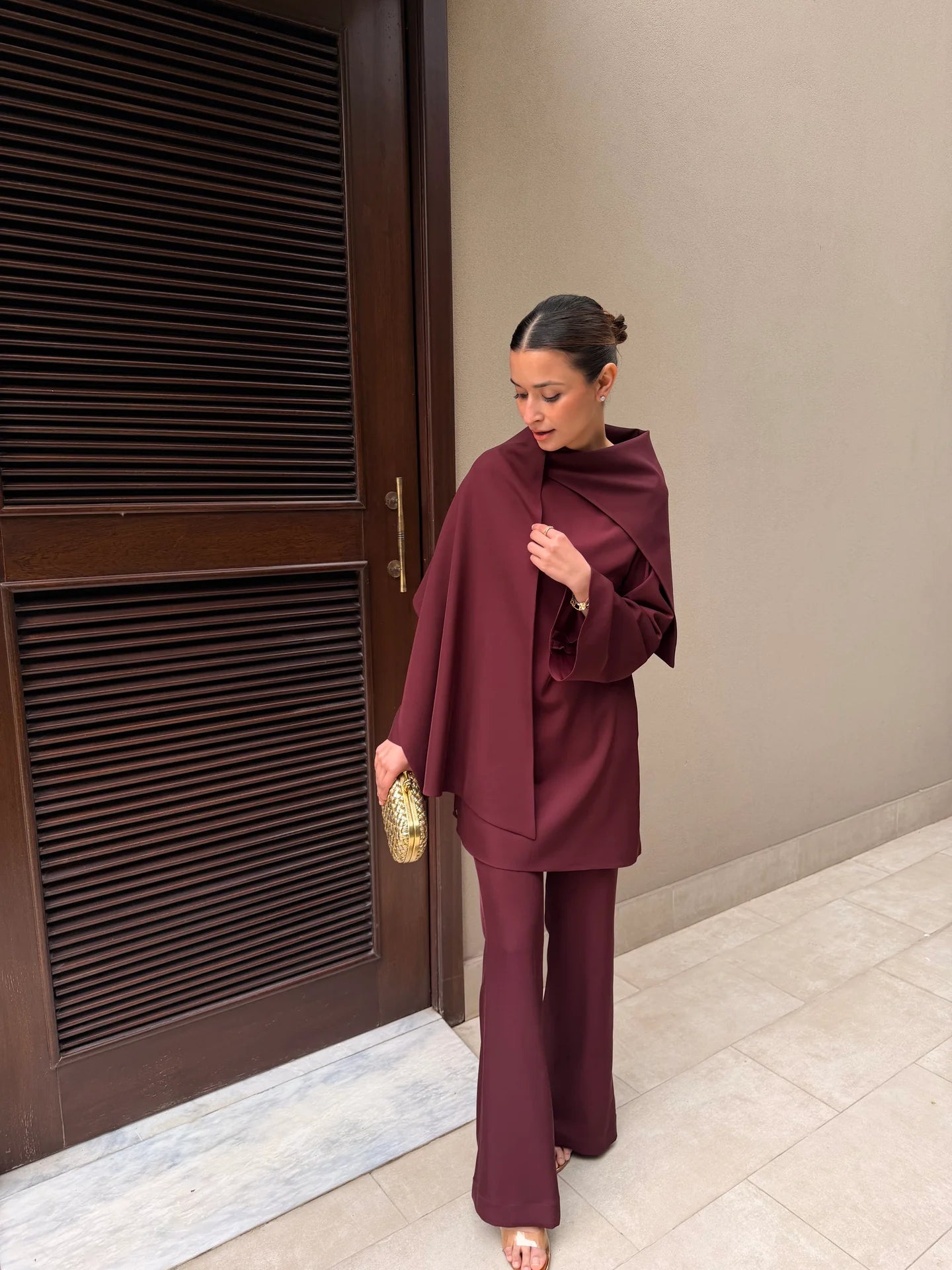 BURGUNDY DRAPE SET | Sak Atelier